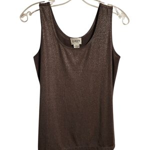 Chico's Shimmering Tank Top Pewter Size 0